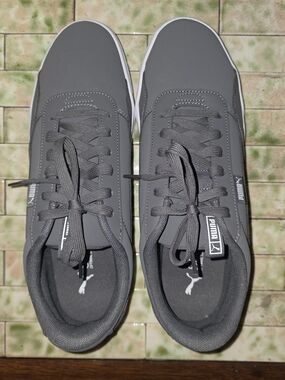 Puma Gray Low-Top Sneakers